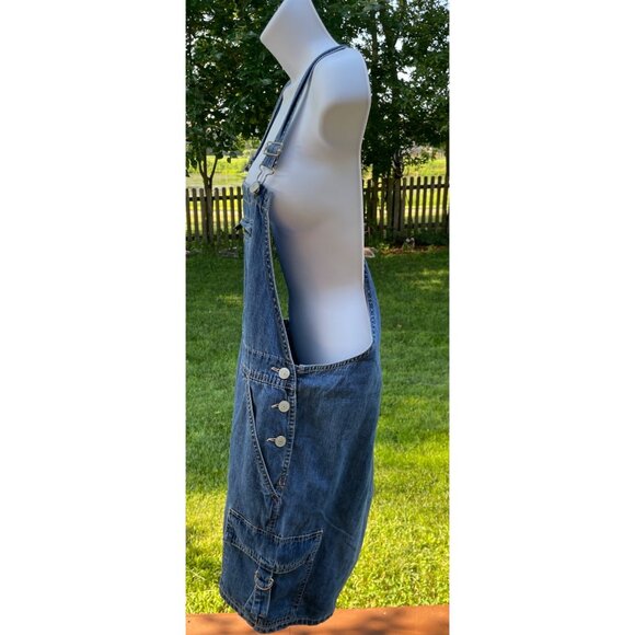 Gloria Vanderbilt Womens Denim Overalls Size L Blue Y2K Wide Leg Comfort Pockets - Picture 4 of 11